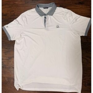 LEVELWEAR Greenbriar Golf Polo Shirt, Mens 2XL, Black Accents Patterned Collar